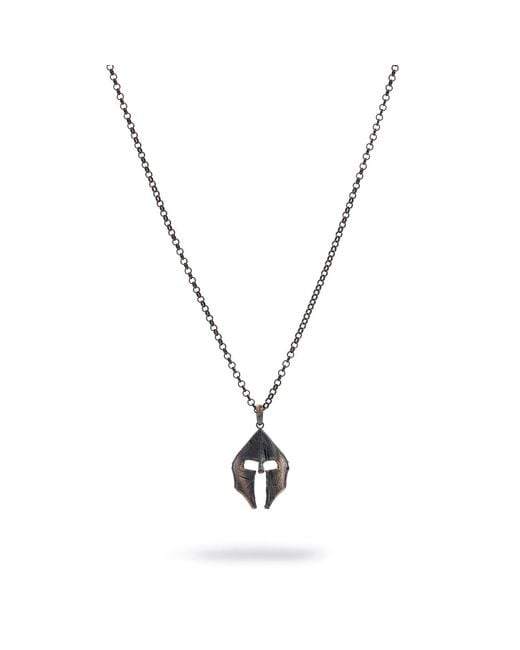 Ebru Jewelry Metallic Spartan Warrior Sterling Necklace for men