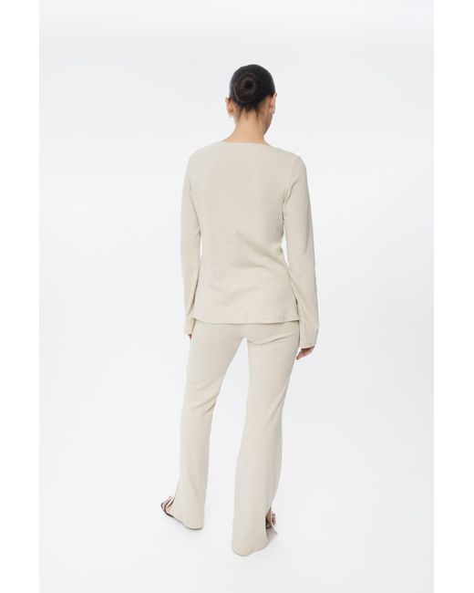 Dāl the Label Natural Neutrals Wool Blend Knit Sweater Oat