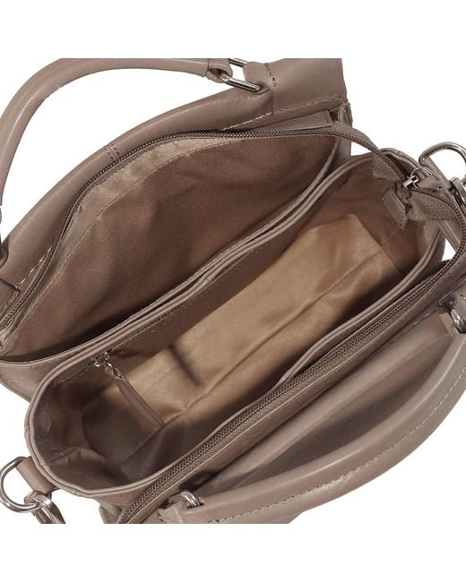 BELYSA Brown Kathleen Taupe Leather Crossbody/Handbag