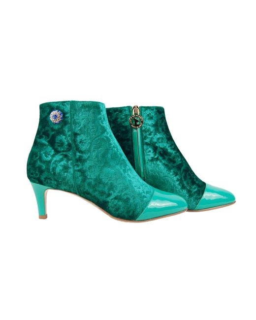 Moon D'elle Green Eclisse Ankle Boots