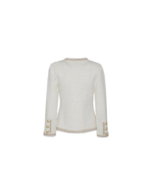 The Extreme Collection White Neutrals Cropped Structured Jacket Cameron