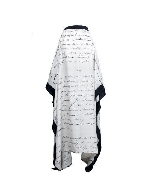 Laura Daili Gray Silk Maxi Skirt