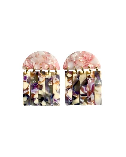 CLOSET REHAB Pink Fringe Earrings