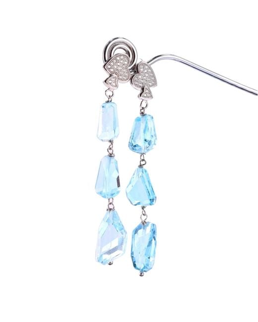 Mineralgems•Studio Blue Hand Cut Topaz Earrings