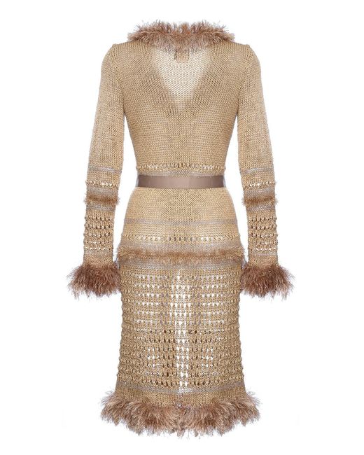 Andreeva Natural Camila Handmade Knit Cardigan-Dress