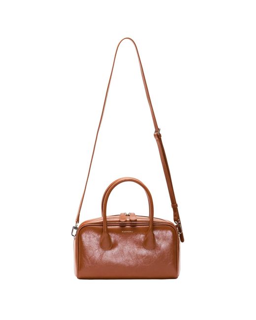 MARHEN.J Brown Lara Small Three-Way Vegan Leather Shoulder Bag
