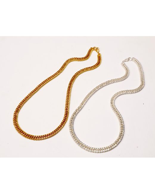 Lila Rasa White Herringbone Chain Long 22"