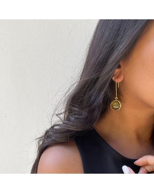 Lala Salama Metallic Glass Droplet Earrings