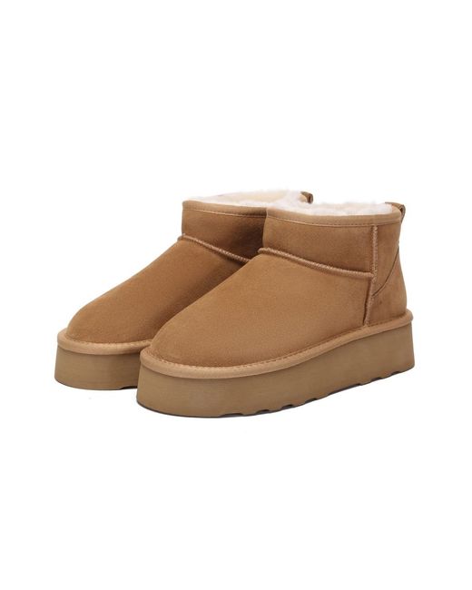 EverAu Australia Brown Heron Ultra Mini Platform Boots