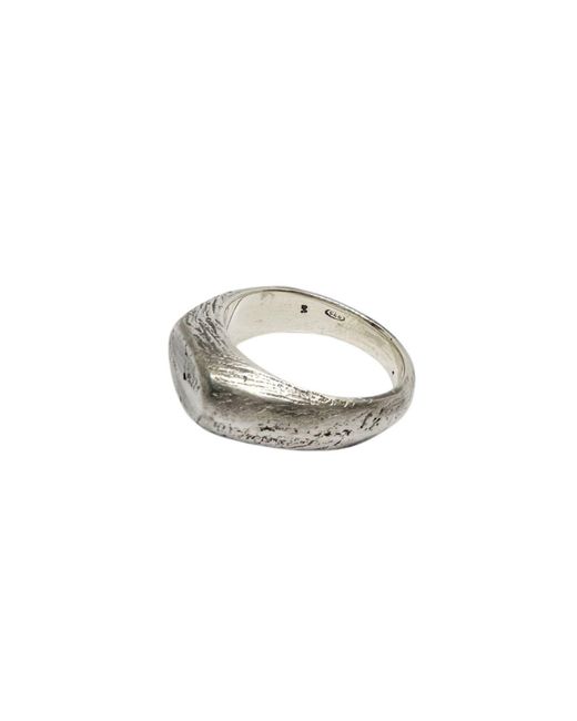 Tg-Jewellery by Tamara Gervasio Metallic Recast Erosion Signet Ring – Recycled Sterling Sand Cast for men
