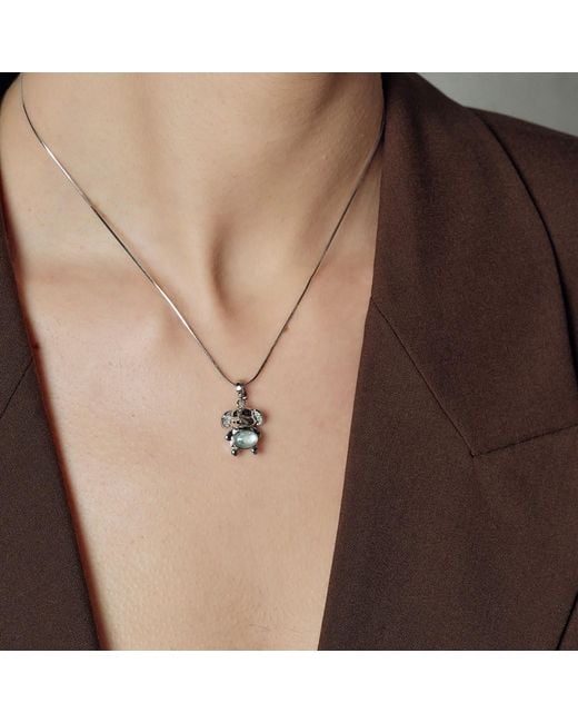 Freqnc Atelier Metallic Mini Elephant Charm