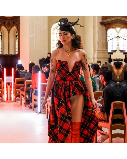 Sarah Regensburger Red Tartan Dream Dress