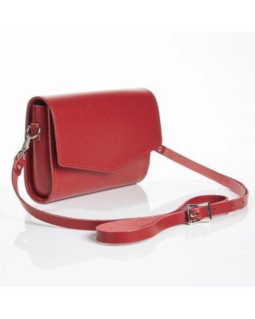 Zatchels Red Handmade Leather Clutch Bag