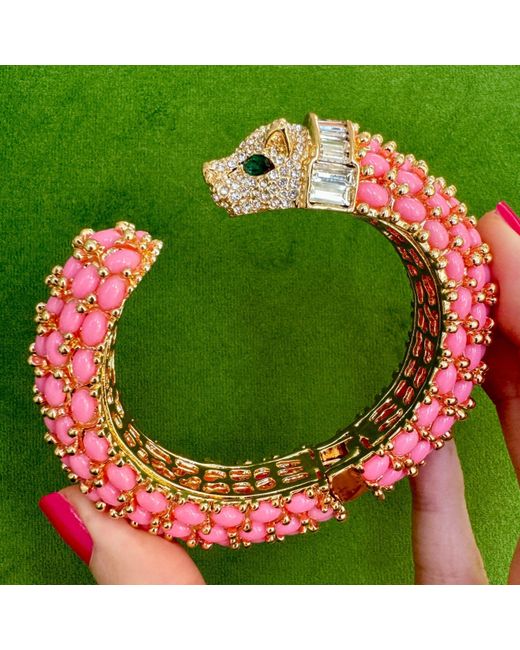 Laura Gray Red Barbie Panther Bracelet for men