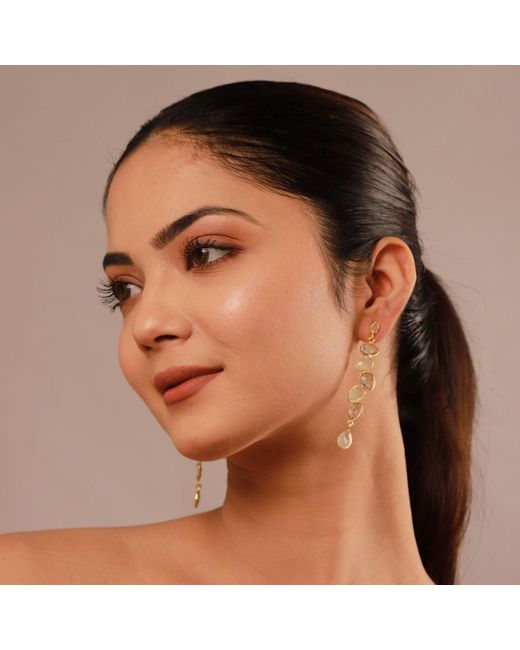 GEM BAZAAR Metallic Stoned Earrings
