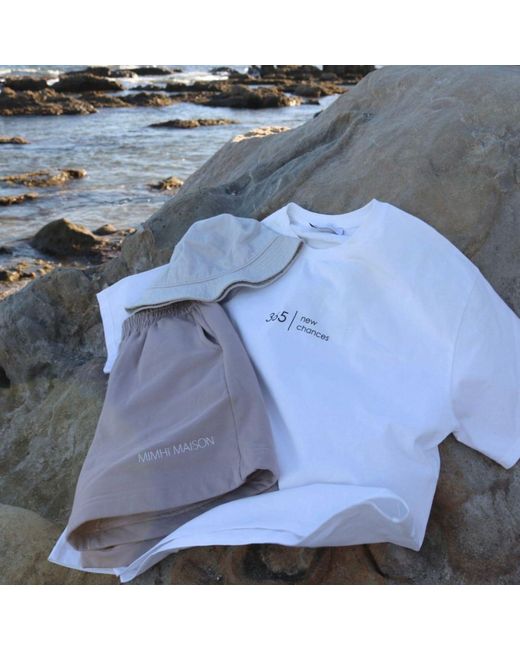 Mimhi Maison Brown Neutrals Nude Cotton Shorts