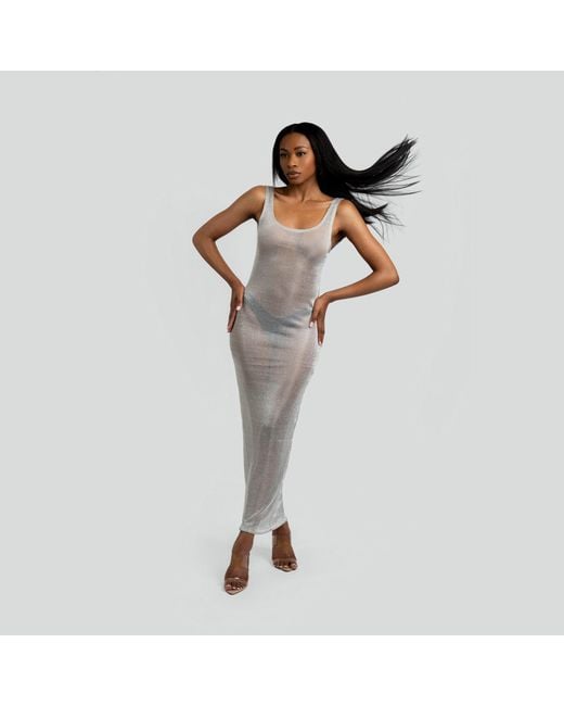 Maui X Lolita Natural Joan Of Arc Mesh Cover Up Dress