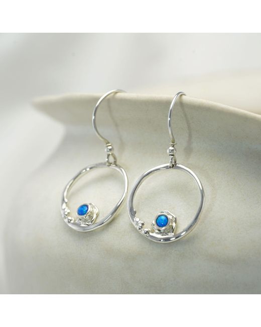 Isla Silver Metallic Opal Earrings