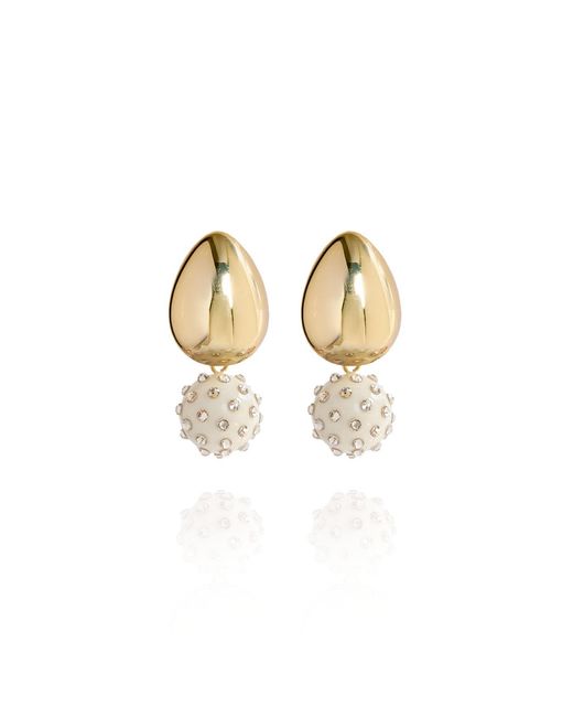 Saule Label Metallic Tulia Jet Earrings