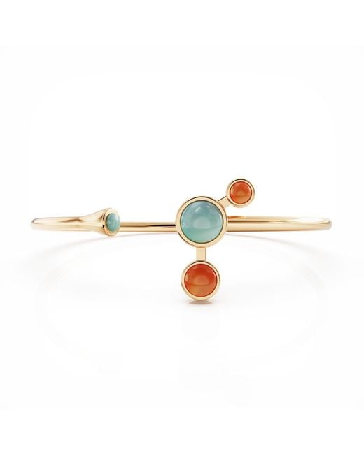 Linda Fiore White Aurora Bangle Vermeil