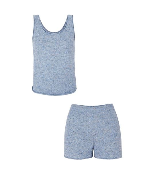 SALANIDA Blue Sabbia Tank Top And Shorts Set Light