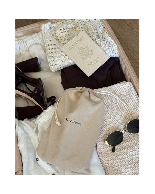 SET & STONES White Neutrals The Jewelry Travel Case -Pearl