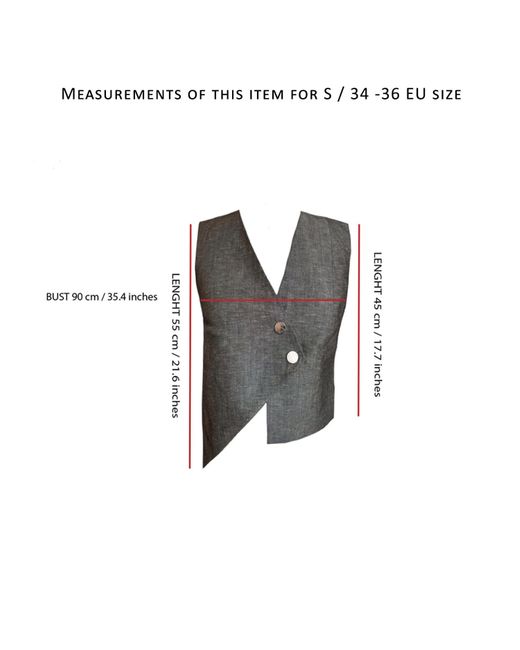 Mirimalist Gray Soul Linen Vest