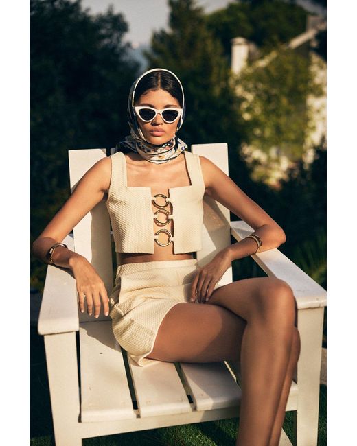 No'design Natural Neutrals Noble Buckled Crop Top