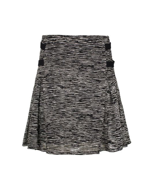 Conquista Gray & White Knit Skater Style Skirt