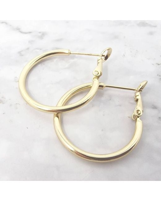 Harfi Metallic Stylish 25Mm Round Plated Hoop Earrings