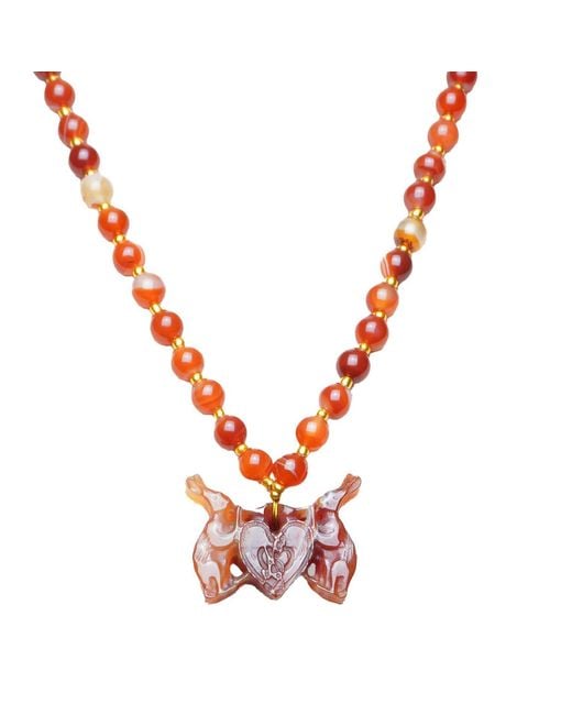 Natalia Petruch Red Mystic Rabbit Necklace