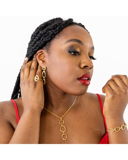 Lucy Quartermaine White Volcan Drop Earrings
