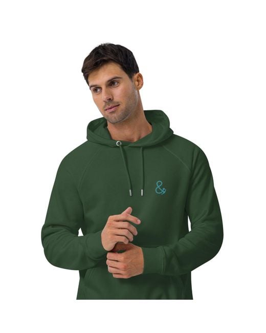 Anchor and Crew Green Bottle Just Roam. Seeker Organic Cotton Raglan Hoodie