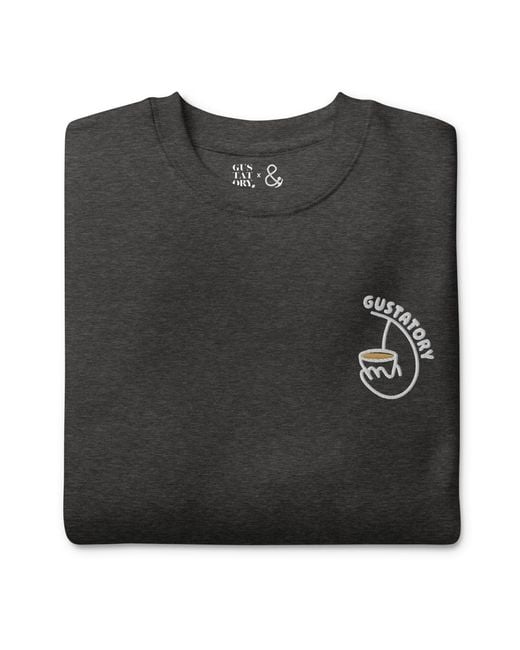 Anchor and Crew Gray Heather Gustatory Coffee Alchemist Cotton Blend Embroidered Sweatshirt for men