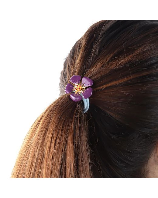 Milou Jewelry Multicolor Primrose Flower-Embellished Ponytail Holder