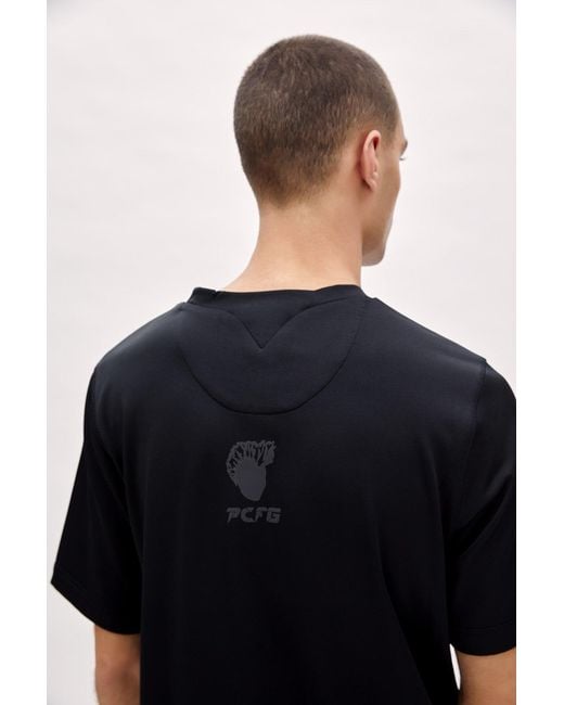 Pcfg Black Panelled Running Tee for men