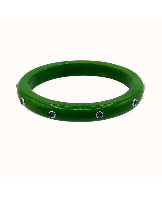 Michael Nash Jewelry Green Kristen Studded Resin And Stone Bangle