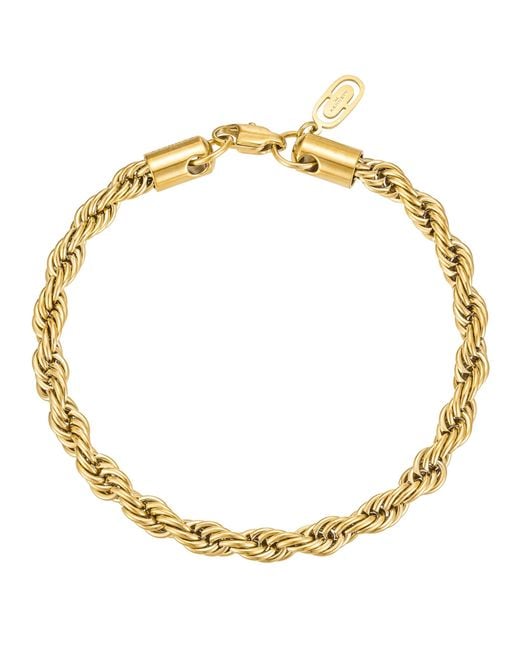 Kennett Watches & Accessories Metallic Kennett Twisted Chain Bracelet Five Mm for men