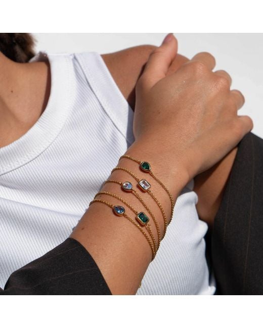 Dower & Hall Metallic Topaz Pear Chain Bracelet