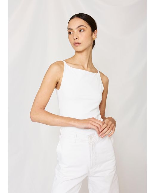 Nike White The Tank – Classic High Neck Tank Top