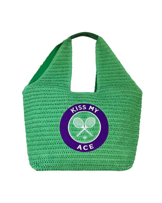 Lilly Loves Green Wimbledon Kiss My Ace Oversized Bag