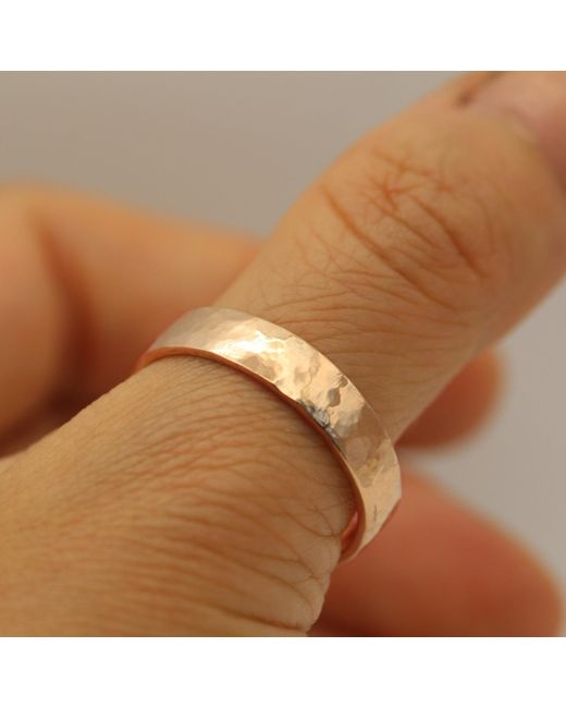 VicStoneNYC Fine Jewelry Metallic Unique Hammered Texture Ring for men
