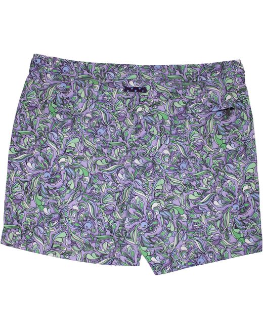 Lords of Harlech Blue Pool Paisley Layers Swim Short for men