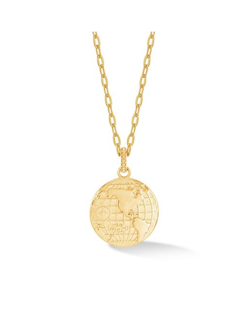 Dower & Hall Metallic One World Talisman Necklace In