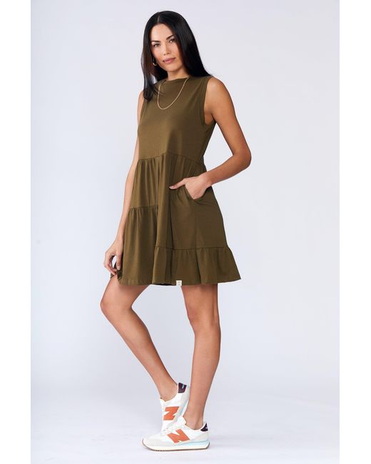 LOVETRUST Green Josephine Tiered Dress