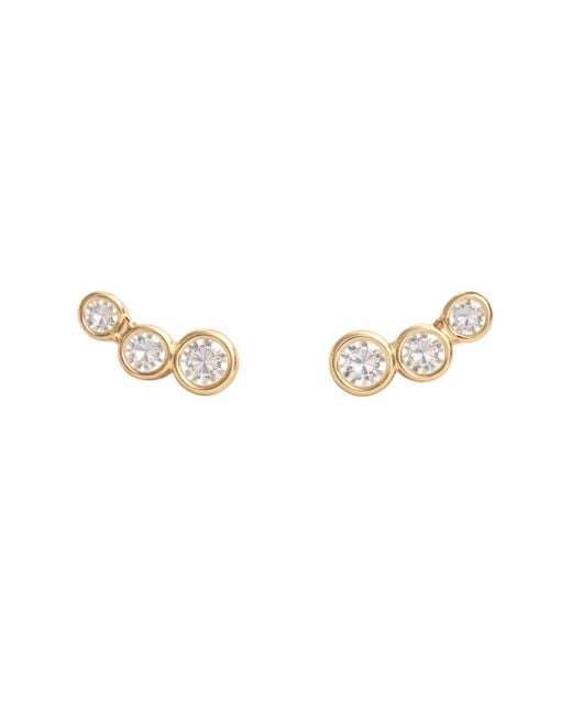 Lily Flo Jewellery Metallic Tripple Diamond Studs Earring