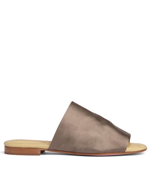 Beautiisoles by Robyn Shreiber Made in Italy Brown April Khaki Comfortable Flat Mule