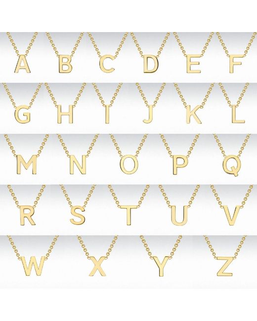 Posh Totty Designs Metallic Petite Gold Initial Necklace