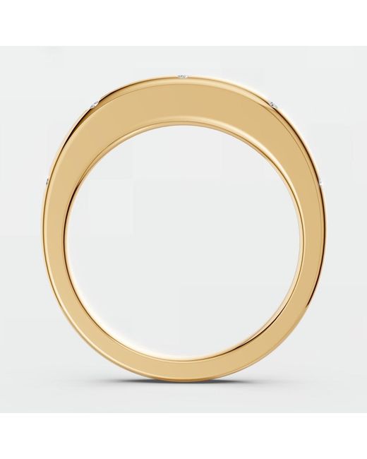 Aya Fine Jewelry Metallic Flush Set Lab Diamond Wedding Band