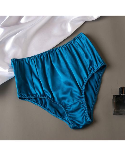 Soft Strokes Silk Blue Set Of Two Pure Mulberry Silk French Cut Panties
